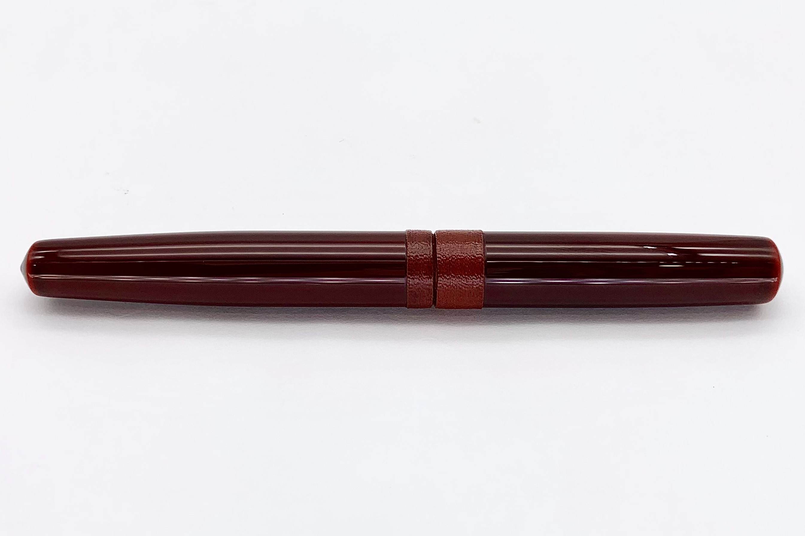 NakayaPiccoloLongAkaTamenuriStringRolledModelFountainPen_F